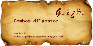 Gombos Ágoston névjegykártya