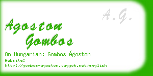 agoston gombos business card